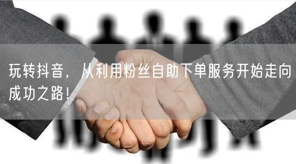 玩转抖音，从利用粉丝自助下单服务开始走向成功之路！