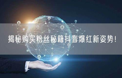 揭秘购买粉丝秘籍抖音爆红新姿势！