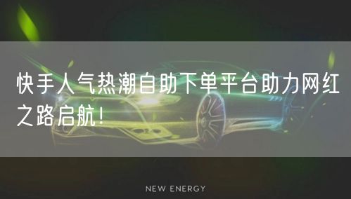 快手人气热潮自助下单平台助力网红之路启航！
