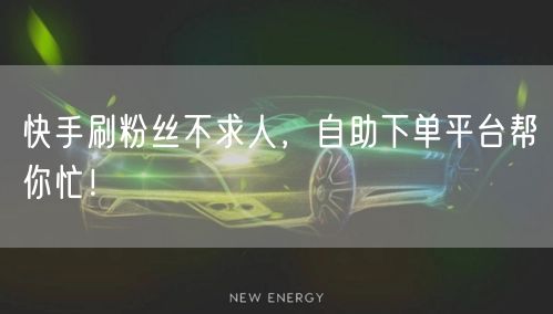 快手刷粉丝不求人，自助下单平台帮你忙！
