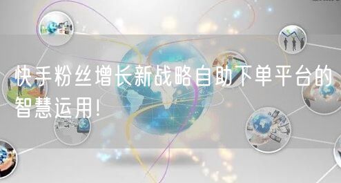 快手粉丝增长新战略自助下单平台的智慧运用！