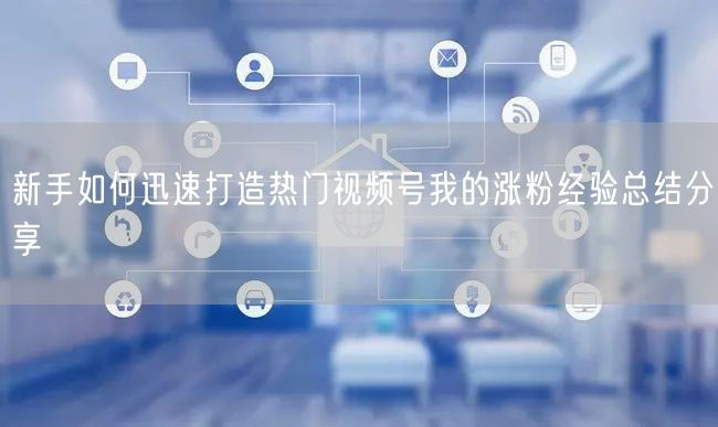 新手如何迅速打造热门视频号我的涨粉经验总结分享